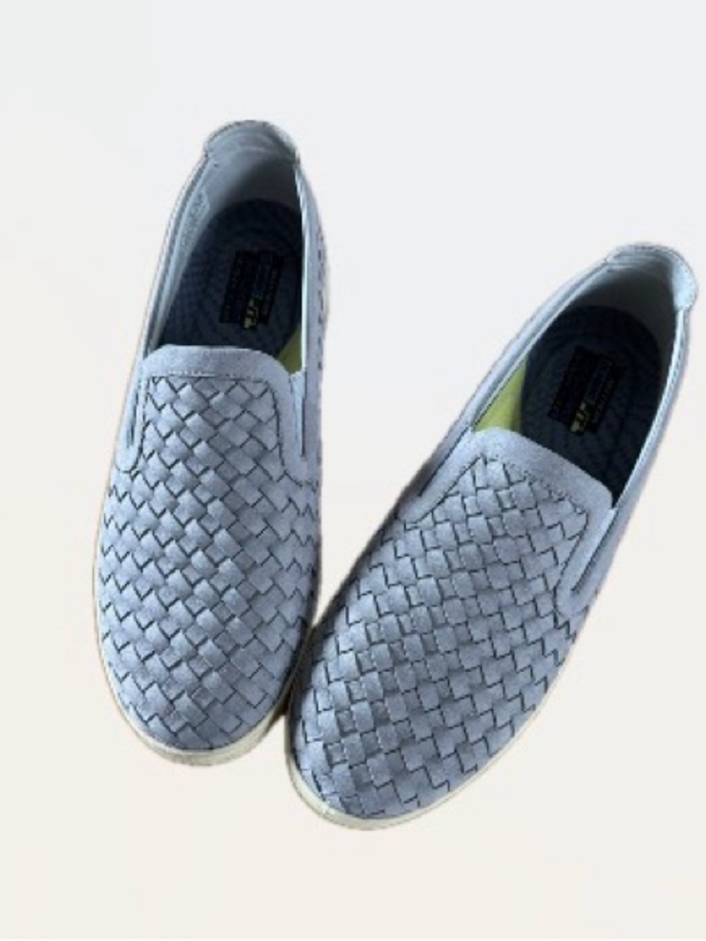 Skechers Light Gray Woven Slip-On Loafers